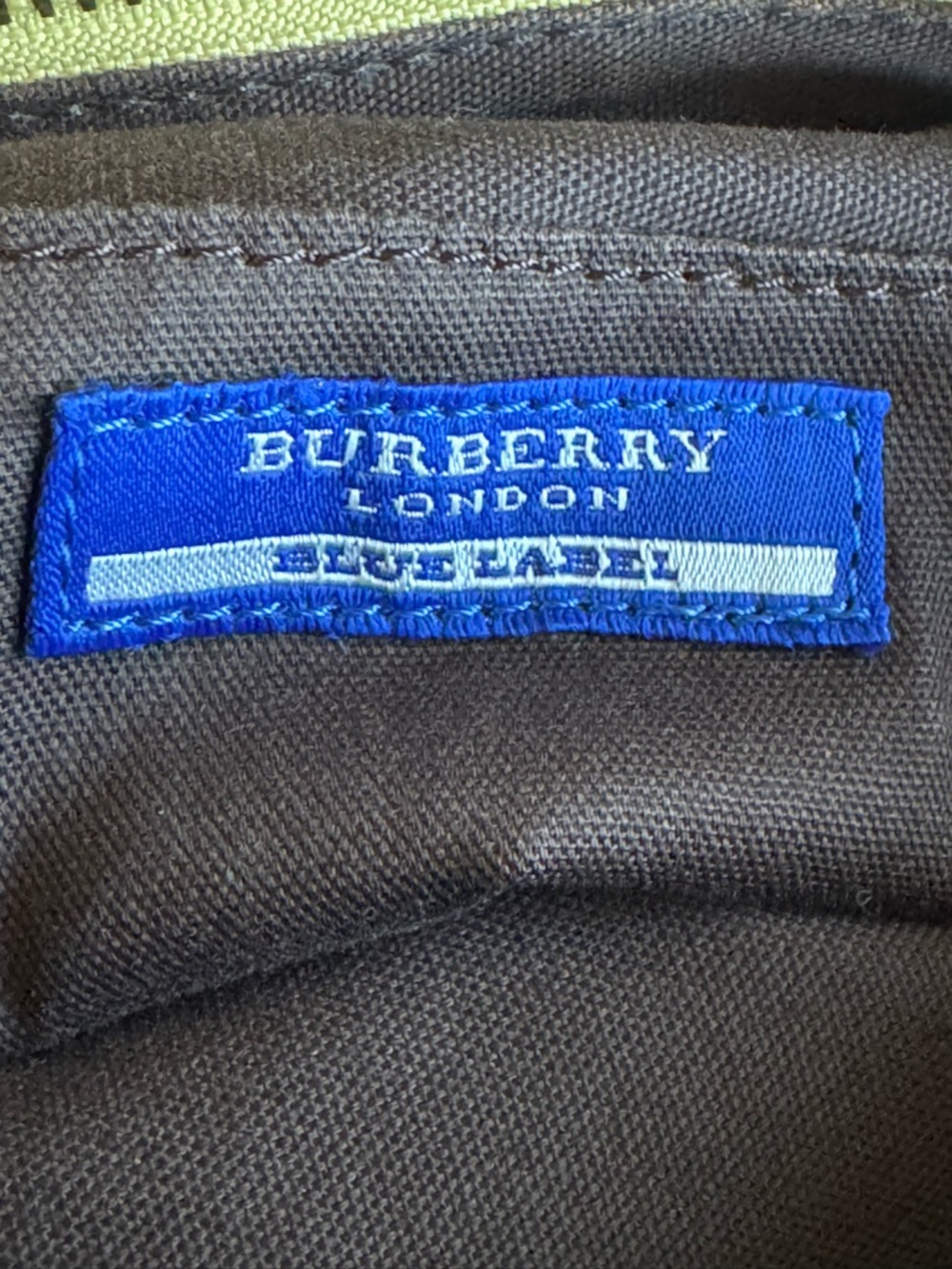 BURBERRY Blue Label Vintage Cotton Canvas Crossbody/ Messenger Bag Mustard - Picture 9 of 13